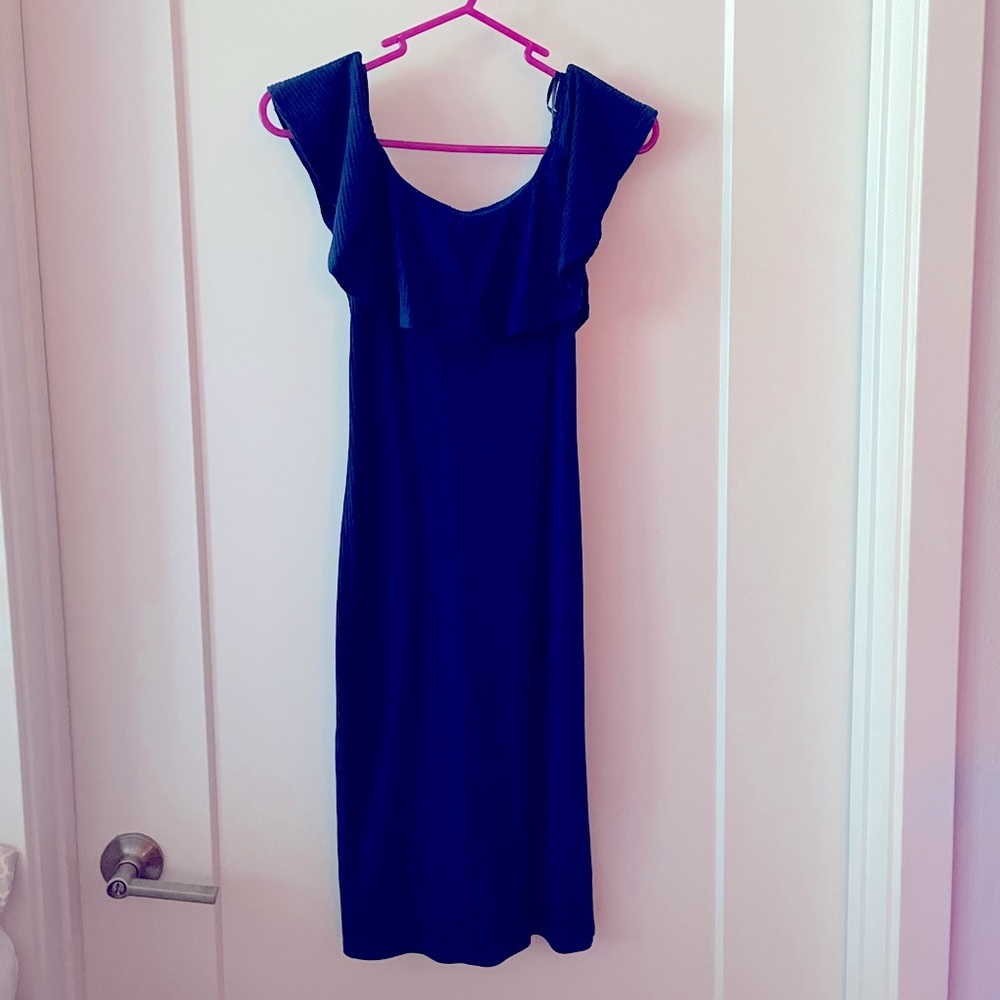 One Clothing Off the shoulder blue dress size medium